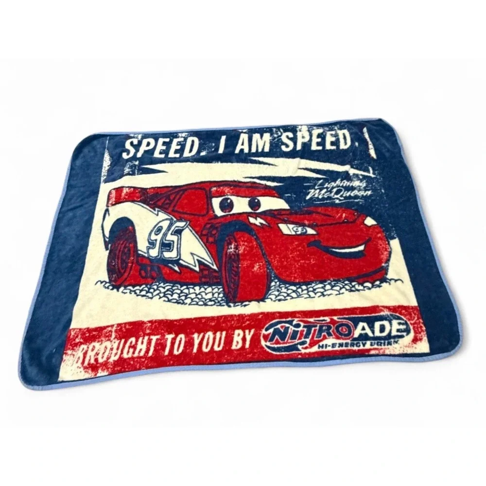Disney Pixar Cars Lightning McQueen Blanket Throw Speed I Am Speed 40x30 Y2K